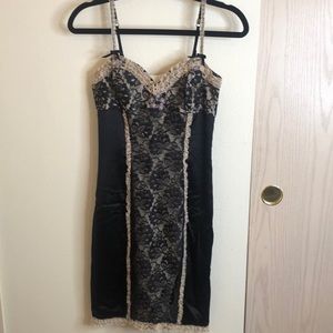 Betsey Johnson Satin Lingerie Mini Dress Size 0